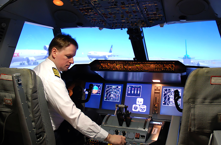 Luchtvaart simulator piloot